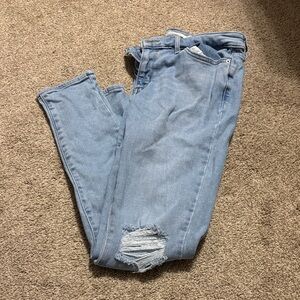 Levi's Light Blue Distressed Skinny Jeans